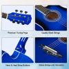 imageADM 38quot Inch Acoustic Guitar Bundle for Beginners Adults with Online Lesson Cutaway Wood Acustica Guitarra Starter Set Package with Gig Bag Strap Steel Strings Picks Capos Stand GreenBlueburst