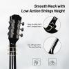 imageADM 38quot Inch Acoustic Guitar Bundle for Beginners Adults with Online Lesson Cutaway Wood Acustica Guitarra Starter Set Package with Gig Bag Strap Steel Strings Picks Capos Stand GreenBlack