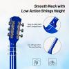 imageADM 38quot Inch Acoustic Guitar Bundle for Beginners Adults with Online Lesson Cutaway Wood Acustica Guitarra Starter Set Package with Gig Bag Strap Steel Strings Picks Capos Stand GreenBlueburst