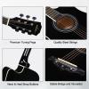 imageADM 38quot Inch Acoustic Guitar Bundle for Beginners Adults with Online Lesson Cutaway Wood Acustica Guitarra Starter Set Package with Gig Bag Strap Steel Strings Picks Capos Stand GreenBlack
