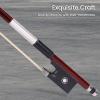 imageADM 44 Full Size Student Violin Bow Well Balanced Handmade Brazilwood Bow with Horsehair Ebony Frog with Pearl Eye and Pearl Slide Brown12 Size