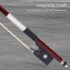imageADM 44 Full Size Student Violin Bow Well Balanced Handmade Brazilwood Bow with Horsehair Ebony Frog with Pearl Eye and Pearl Slide Brown14 Size