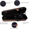 imageADM 44 Full Size Violin Hard Case Basic Professional Triangular Shape Backpack Super Light Suspension BlackBrown