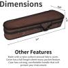 imageADM 44 Full Size Violin Hard Case Basic Professional Triangular Shape Backpack Super Light Suspension BlackBrown