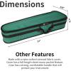 imageADM 44 Full Size Violin Hard Case Basic Professional Triangular Shape Backpack Super Light Suspension BlackDark Green
