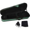 imageADM 44 Full Size Violin Hard Case Basic Professional Triangular Shape Backpack Super Light Suspension BlackDark Green