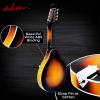 imageADM Acoustic Mandolin Instrument Kit Music A Style for Kids Students Adults Wood Mandolins Beginner Set With Bag Tuner Pickup Strap Strings Picks and Hanger SunbrustSunbrust
