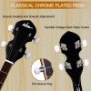 imageADM Banjo 5 String Full Size Banjoes Set 38 Inch Beginner Banjo Kit with Resonator Remo Drum Head Open or Closed Back Gift Package Free Lessons Starter Accessories for Adults Teenager BrownBrown