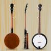 imageADM Banjo 5 String Full Size Banjoes Set 38 Inch Beginner Banjo Kit with Resonator Remo Drum Head Open or Closed Back Gift Package Free Lessons Starter Accessories for Adults Teenager BrownBrown