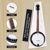 imageADM Banjo 5 String Full Size Banjoes Set 38 Inch Beginner Banjo Kit with Resonator Remo Drum Head Open or Closed Back Gift Package Free Lessons Starter Accessories for Adults Teenager BrownBlack