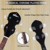 imageADM Banjo 5 String Full Size Banjoes Set 38 Inch Beginner Banjo Kit with Resonator Remo Drum Head Open or Closed Back Gift Package Free Lessons Starter Accessories for Adults Teenager BrownBlack