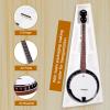 imageADM Banjo 5 String Full Size Banjoes Set 38 Inch Beginner Banjo Kit with Resonator Remo Drum Head Open or Closed Back Gift Package Free Lessons Starter Accessories for Adults Teenager BrownBrown