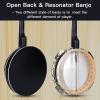 imageADM Banjo 5 String Full Size Banjoes Set 38 Inch Beginner Banjo Kit with Resonator Remo Drum Head Open or Closed Back Gift Package Free Lessons Starter Accessories for Adults Teenager BrownBlack