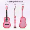 imageADM Beginner Acoustic Classical Guitar 30 Inch Nylon Strings Wooden Guitar Bundle Kit for Kid Boy Girl Student Youth Guitarra Online Lessons with Gig Bag Strap Tuner Extra Strings PicksPink 1Pink