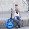 imageADM Beginner Acoustic Classical Guitar 30 Inch Nylon Strings Wooden Guitar Bundle Kit for Kid Boy Girl Student Youth Guitarra Online Lessons with Gig Bag Strap Tuner Extra Strings PicksPink 1Blue