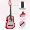 imageADM Beginner Acoustic Classical Guitar 30 Inch Nylon Strings Wooden Guitar Bundle Kit for Kid Boy Girl Student Youth Guitarra Online Lessons with Gig Bag Strap Tuner Extra Strings PicksPink 1Pink