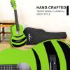 imageADM Beginner Acoustic Classical Guitar 30 Inch Nylon Strings Wooden Guitar Bundle Kit for Kid Boy Girl Student Youth Guitarra Online Lessons with Gig Bag Strap Tuner Extra Strings PicksPink 1Green
