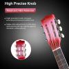 imageADM Beginner Acoustic Classical Guitar 30 Inch Nylon Strings Wooden Guitar Bundle Kit for Kid Boy Girl Student Youth Guitarra Online Lessons with Gig Bag Strap Tuner Extra Strings PicksPink 1Hot Pink