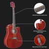 imageADM Beginner Acoustic Classical Guitar 30 Inch Nylon Strings Wooden Guitar Bundle Kit for Kid Boy Girl Student Youth Guitarra Online Lessons with Gig Bag Strap Tuner Extra Strings PicksPink 1Red