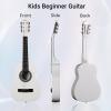 imageADM Beginner Acoustic Classical Guitar 30 Inch Nylon Strings Wooden Guitar Bundle Kit for Kid Boy Girl Student Youth Guitarra Online Lessons with Gig Bag Strap Tuner Extra Strings PicksPink 1White
