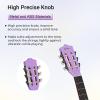 imageADM Beginner Acoustic Classical Guitar 30 Inch Nylon Strings Wooden Guitar Bundle Kit for Kid Boy Girl Student Youth Guitarra Online Lessons with Gig Bag Strap Tuner Extra Strings PicksBlack 1Purple