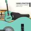 imageADM Beginner Acoustic Classical Guitar 30 Inch Nylon Strings Wooden Guitar Bundle Kit for Kid Boy Girl Student Youth Guitarra Online Lessons with Gig Bag Strap Tuner Extra Strings PicksBlack 1Cyan Green