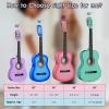 imageADM Beginner Acoustic Classical Guitar 30 Inch Nylon Strings Wooden Guitar Bundle Kit for Kid Boy Girl Student Youth Guitarra Online Lessons with Gig Bag Strap Tuner Extra Strings PicksPink 1White