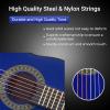 imageADM Beginner Acoustic Classical Guitar 30 Inch Nylon Strings Wooden Guitar Bundle Kit for Kid Boy Girl Student Youth Guitarra Online Lessons with Gig Bag Strap Tuner Extra Strings PicksPink 1Blue