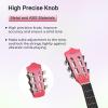 imageADM Beginner Acoustic Classical Guitar 30 Inch Nylon Strings Wooden Guitar Bundle Kit for Kid Boy Girl Student Youth Guitarra Online Lessons with Gig Bag Strap Tuner Extra Strings PicksBlack 1Pink