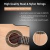 imageADM Beginner Acoustic Classical Guitar 30 Inch Nylon Strings Wooden Guitar Bundle Kit for Kid Boy Girl Student Youth Guitarra Online Lessons with Gig Bag Strap Tuner Extra Strings PicksPink 1Natural
