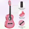 imageADM Beginner Acoustic Classical Guitar 30 Inch Nylon Strings Wooden Guitar Bundle Kit for Kid Boy Girl Student Youth Guitarra Online Lessons with Gig Bag Strap Tuner Extra Strings PicksBlack 1Pink