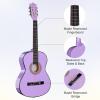 imageADM Beginner Acoustic Classical Guitar 30 Inch Nylon Strings Wooden Guitar Bundle Kit for Kid Boy Girl Student Youth Guitarra Online Lessons with Gig Bag Strap Tuner Extra Strings PicksPink 1Purple