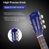 imageADM Beginner Acoustic Classical Guitar 30 Inch Nylon Strings Wooden Guitar Bundle Kit for Kid Boy Girl Student Youth Guitarra Online Lessons with Gig Bag Strap Tuner Extra Strings PicksBlack 1Blue