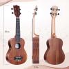 imageADM Concert Ukulele Beginner Kit Mahogany Hawaiian Wood Ukelele Bundle Ukalalee Set with Uke Free Starter Lessons for kids Students and Adults Yellow Brown Khaki 23 inchKhaki