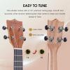 imageADM Concert Ukulele Beginner Kit Mahogany Hawaiian Wood Ukelele Bundle Ukalalee Set with Uke Free Starter Lessons for kids Students and Adults Yellow Brown Khaki 23 inchKhaki