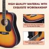 imageADM Dreadnought Acoustic Guitar Kit with Free Lesson for Beginner Adult Teen Full Size Acustica Guitarra Starter Bundle Set wBag Strap Tuner Capo Pickguard Music Stand Right HandSunburst 41 InchSunburst