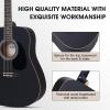imageADM Dreadnought Acoustic Guitar Kit with Free Lesson for Beginner Adult Teen Full Size Acustica Guitarra Starter Bundle Set wBag Strap Tuner Capo Pickguard Music Stand Right HandSunburst 41 InchBlack 1