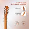 imageADM Full Size Classical Nylon Strings Acoustic Guitar 29 x 75x 50mm Classic Guitarra Starter Bundle for Adult with Free Lessons Gig Bag Tuner Footstool Kids Student Beginner Kits NatureYellow