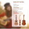 imageADM Full Size Classical Nylon Strings Acoustic Guitar 29 x 75x 50mm Classic Guitarra Starter Bundle for Adult with Free Lessons Gig Bag Tuner Footstool Kids Student Beginner Kits NatureYellow