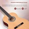 imageADM Full Size Classical Nylon Strings Acoustic Guitar 29 x 75x 50mm Classic Guitarra Starter Bundle for Adult with Free Lessons Gig Bag Tuner Footstool Kids Student Beginner Kits NatureNature