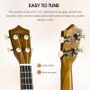 imageADM Ukulele for Beginners Hawaiian Wood Ukelele Kit for Kids Adult Student Starter Professional Ukalelee Pack Bundle with Free Lessons Gig Bag Strap Nylon String Tuner BrownSapele 21 InchMocha