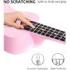 imageADM Ukulele for Beginners Hawaiian Wood Ukelele Kit for Kids Adult Student Starter Professional Ukalelee Pack Bundle with Free Lessons Gig Bag Strap Nylon String Tuner BrownSapele 21 InchPink