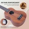 imageADM Ukulele for Beginners Hawaiian Wood Ukelele Kit for Kids Adult Student Starter Professional Ukalelee Pack Bundle with Free Lessons Gig Bag Strap Nylon String Tuner BrownSapele 21 InchBrownSapele