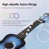 imageADM Ukulele for Beginners Hawaiian Wood Ukelele Kit for Kids Adult Student Starter Professional Ukalelee Pack Bundle with Free Lessons Gig Bag Strap Nylon String Tuner BrownSapele 21 InchBluebrust