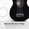 imageADM Ukulele for Beginners Hawaiian Wood Ukelele Kit for Kids Adult Student Starter Professional Ukalelee Pack Bundle with Free Lessons Gig Bag Strap Nylon String Tuner BrownSapele 21 InchBlack
