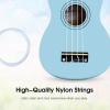 imageADM Ukulele for Beginners Hawaiian Wood Ukelele Kit for Kids Adult Student Starter Professional Ukalelee Pack Bundle with Free Lessons Gig Bag Strap Nylon String Tuner BrownSapele 21 InchBlue