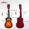imageADM Ukulele for Beginners Hawaiian Wood Ukelele Kit for Kids Adult Student Starter Professional Ukalelee Pack Bundle with Free Lessons Gig Bag Strap Nylon String Tuner BrownSapele 21 InchSunset