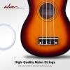 imageADM Ukulele for Beginners Hawaiian Wood Ukelele Kit for Kids Adult Student Starter Professional Ukalelee Pack Bundle with Free Lessons Gig Bag Strap Nylon String Tuner BrownSapele 21 InchSunset