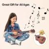 imageADM Ukulele for Beginners Hawaiian Wood Ukelele Kit for Kids Adult Student Starter Professional Ukalelee Pack Bundle with Free Lessons Gig Bag Strap Nylon String Tuner BrownSapele 21 InchBrownSapele