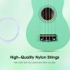 imageADM Ukulele for Beginners Hawaiian Wood Ukelele Kit for Kids Adult Student Starter Professional Ukalelee Pack Bundle with Free Lessons Gig Bag Strap Nylon String Tuner BrownSapele 21 InchCyan Green